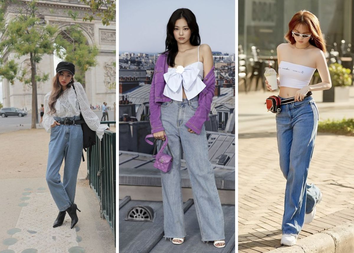 Những lưu ý khi phối đồ quần jeans ống rộng 