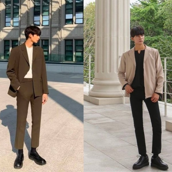 Phối áo blazer với quần tây