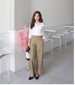 Phối với áo sơ mi – thanh lịch, công sở