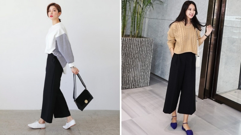 Phối với áo len, sweater – mùa đông, ấm áp