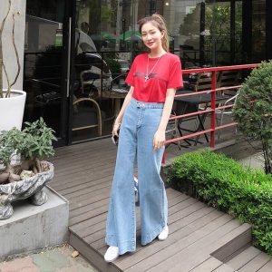 Hướng dẫn phối đồ quần jeans ống rộng