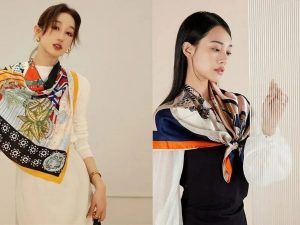 Cách phối đồ với khăn lụa